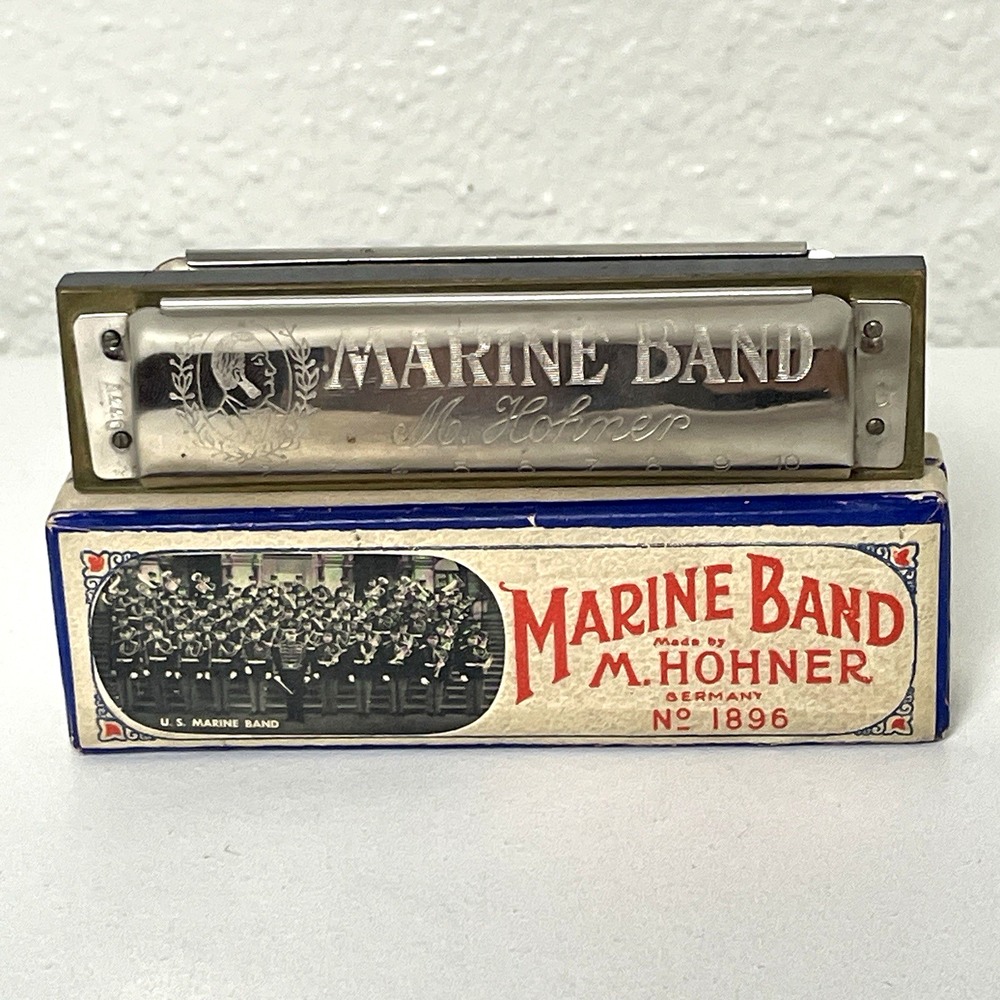 Hohner Marine Band #1896 Harmonica Pre War In Key of G in Box